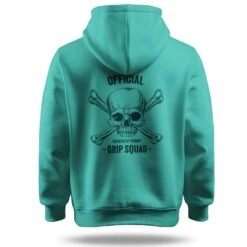 Official Grip Squad Hoodie -Pure Beauty Shop teal grip squad hoodie back